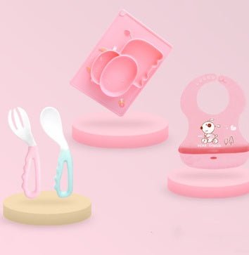 Baby Silicone Suction Cup Dishes Cartoon Learning Bowl Infant Feeding Bowls - Mommii & Me Baby Silicone Suction Cup Dishes Cartoon Learning Bowl Infant Feeding Bowls