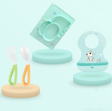 Baby Silicone Suction Cup Dishes Cartoon Learning Bowl Infant Feeding Bowls - Mommii & Me Baby Silicone Suction Cup Dishes Cartoon Learning Bowl Infant Feeding Bowls