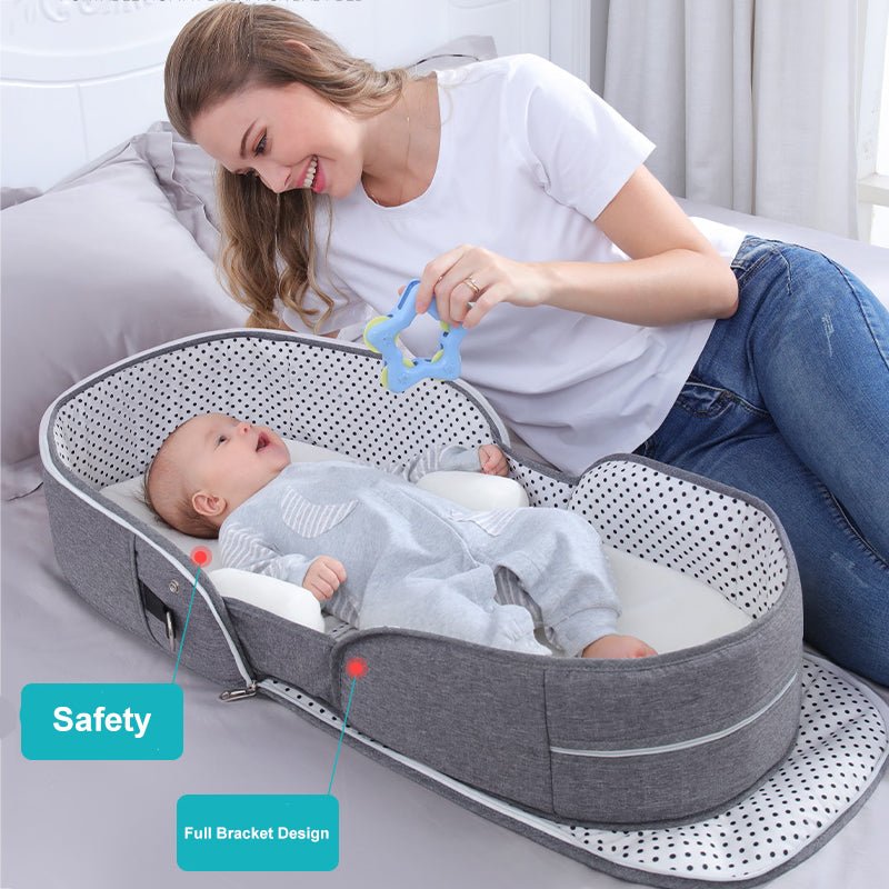 Portable Removable Folding Crib Baby Bed Mammy Bag - Mommii & Me Portable Removable Folding Crib Baby Bed Mammy Bag