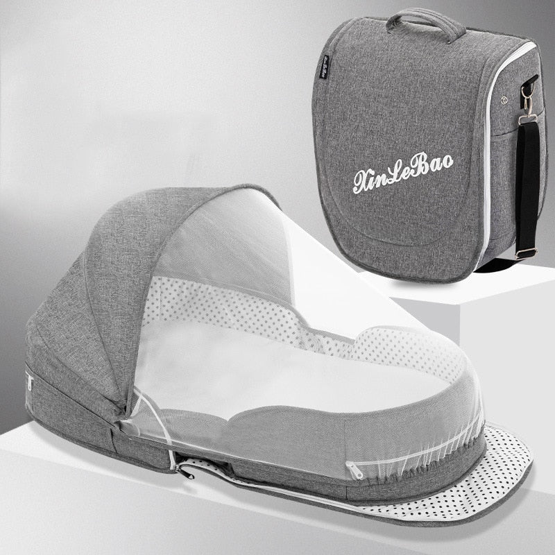 Portable Removable Folding Crib Baby Bed Mammy Bag - Mommii & Me Portable Removable Folding Crib Baby Bed Mammy Bag