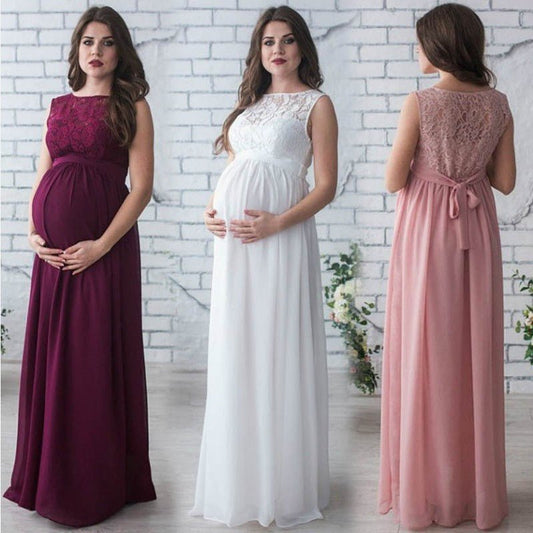 Lace Sleeveless Maternity Dress - Mommii & Me Lace Sleeveless Maternity Dress