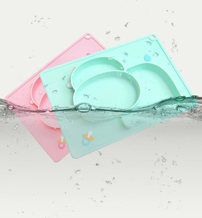 Baby Silicone Suction Cup Dishes Cartoon Learning Bowl Infant Feeding Bowls - Mommii & Me Baby Silicone Suction Cup Dishes Cartoon Learning Bowl Infant Feeding Bowls