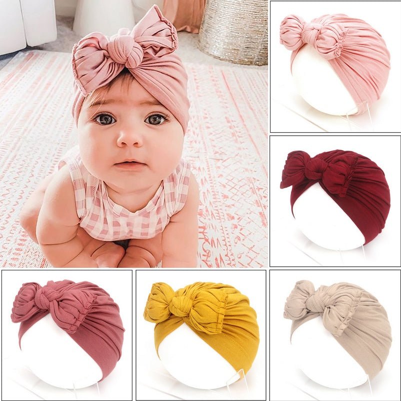 Soft Baby Girl Bonnet Headwraps - Mommii & Me Soft Baby Girl Bonnet Headwraps