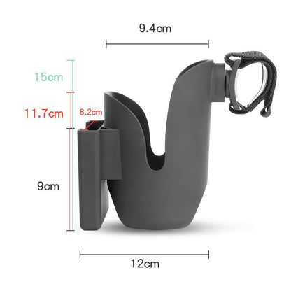 Baby Stroller Cup Holder + Mobile Phone Holder - Mommii & Me Baby Stroller Cup Holder + Mobile Phone Holder
