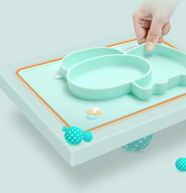 Baby Silicone Suction Cup Dishes Cartoon Learning Bowl Infant Feeding Bowls - Mommii & Me Baby Silicone Suction Cup Dishes Cartoon Learning Bowl Infant Feeding Bowls