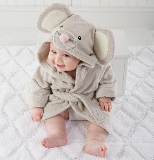 Cute Animal Baby Bath Towels / Bathrobes Cotton Children's Bathrobes Baby Hooded - Mommii & Me Cute Animal Baby Bath Towels / Bathrobes Cotton Children's Bathrobes Baby Hooded