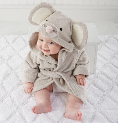Cute Animal Baby Bath Towels / Bathrobes Cotton Children's Bathrobes Baby Hooded - Mommii & Me Cute Animal Baby Bath Towels / Bathrobes Cotton Children's Bathrobes Baby Hooded