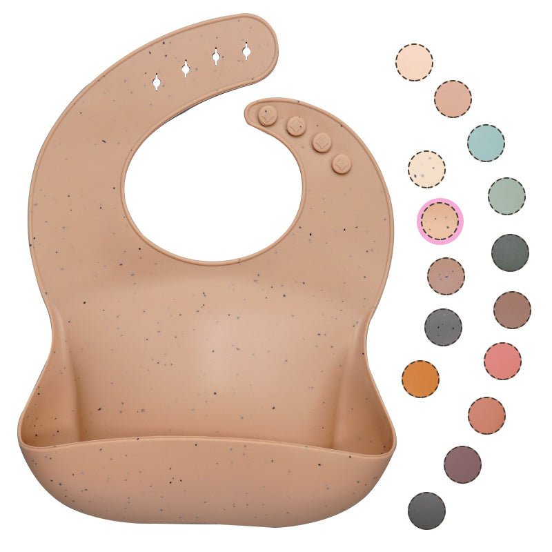 Soft Waterproof Silicone Baby Bib with Food Catcher, Baby Silicone Bib - Mommii & Me Soft Waterproof Silicone Baby Bib with Food Catcher, Baby Silicone Bib